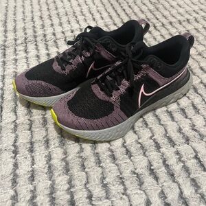 Women's Black and Pink Athletic Shoes